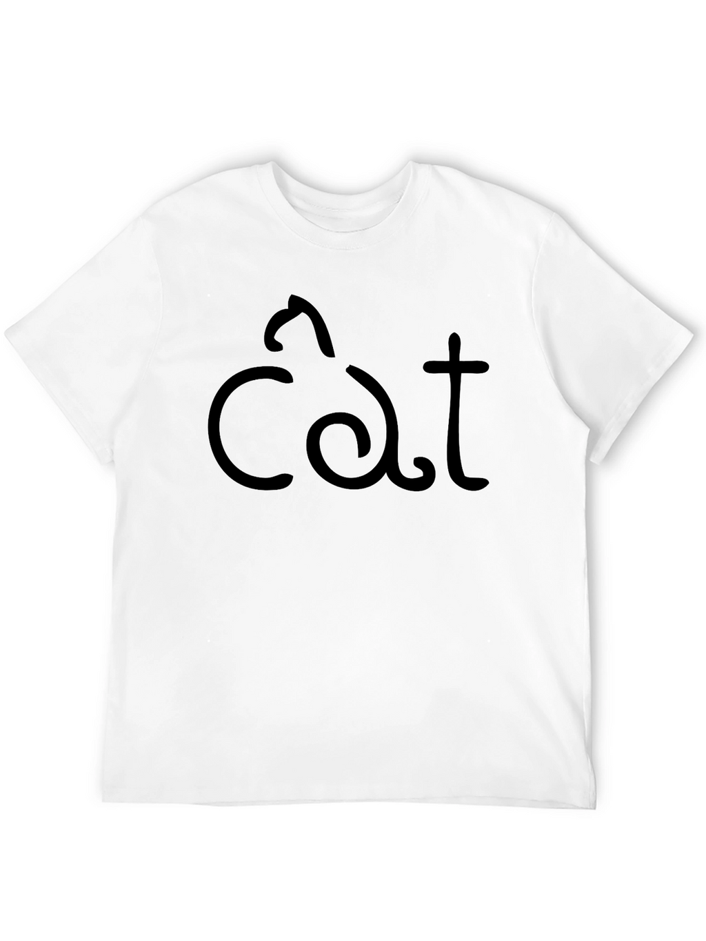 Cat Graphic Black T-Shirt