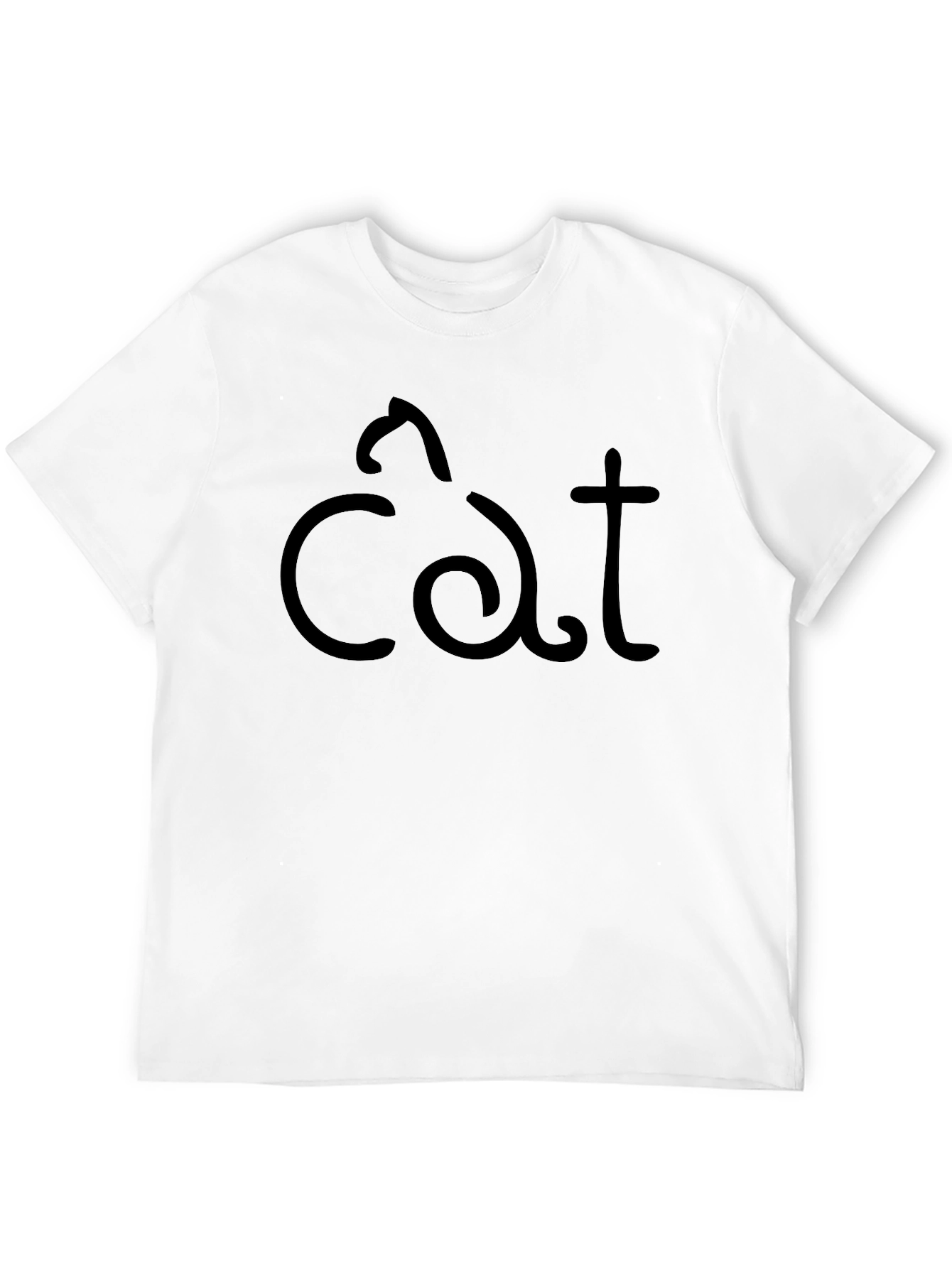 Cat Graphic Black T-Shirt