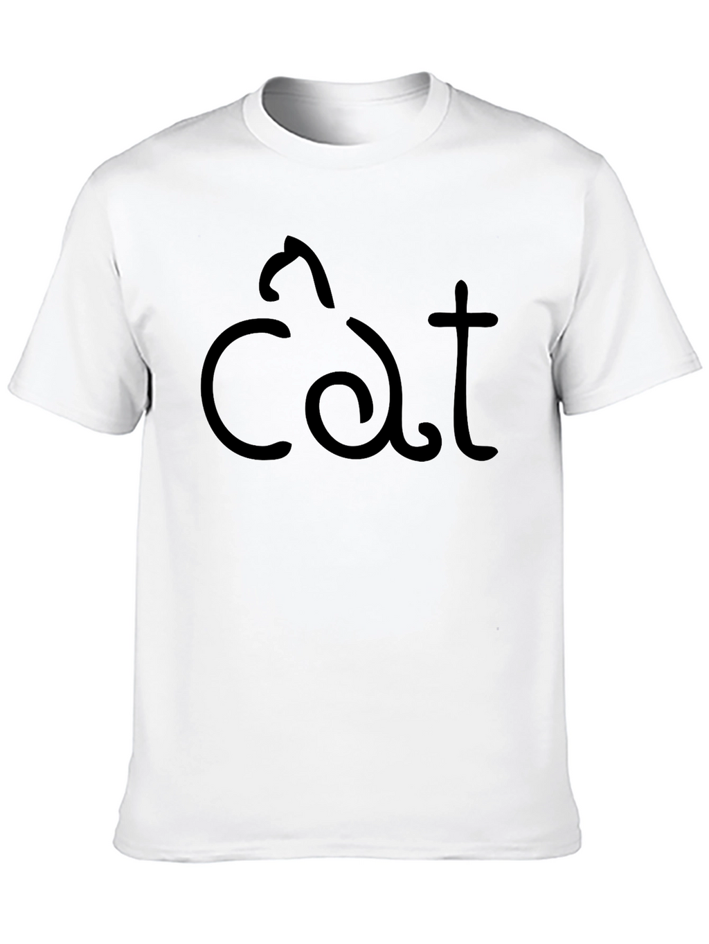 Cat Graphic Black T-Shirt