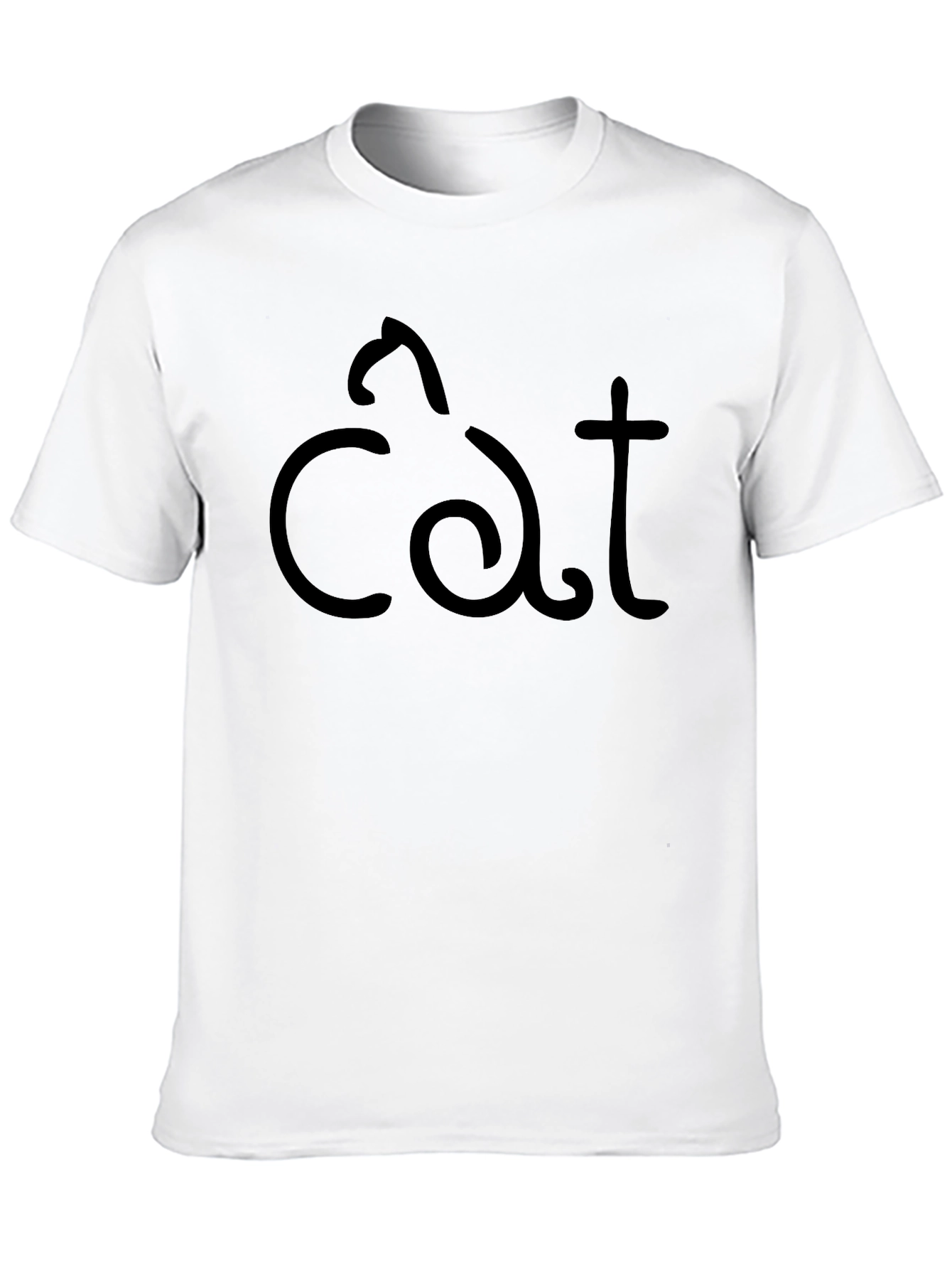 Cat Graphic Black T-Shirt