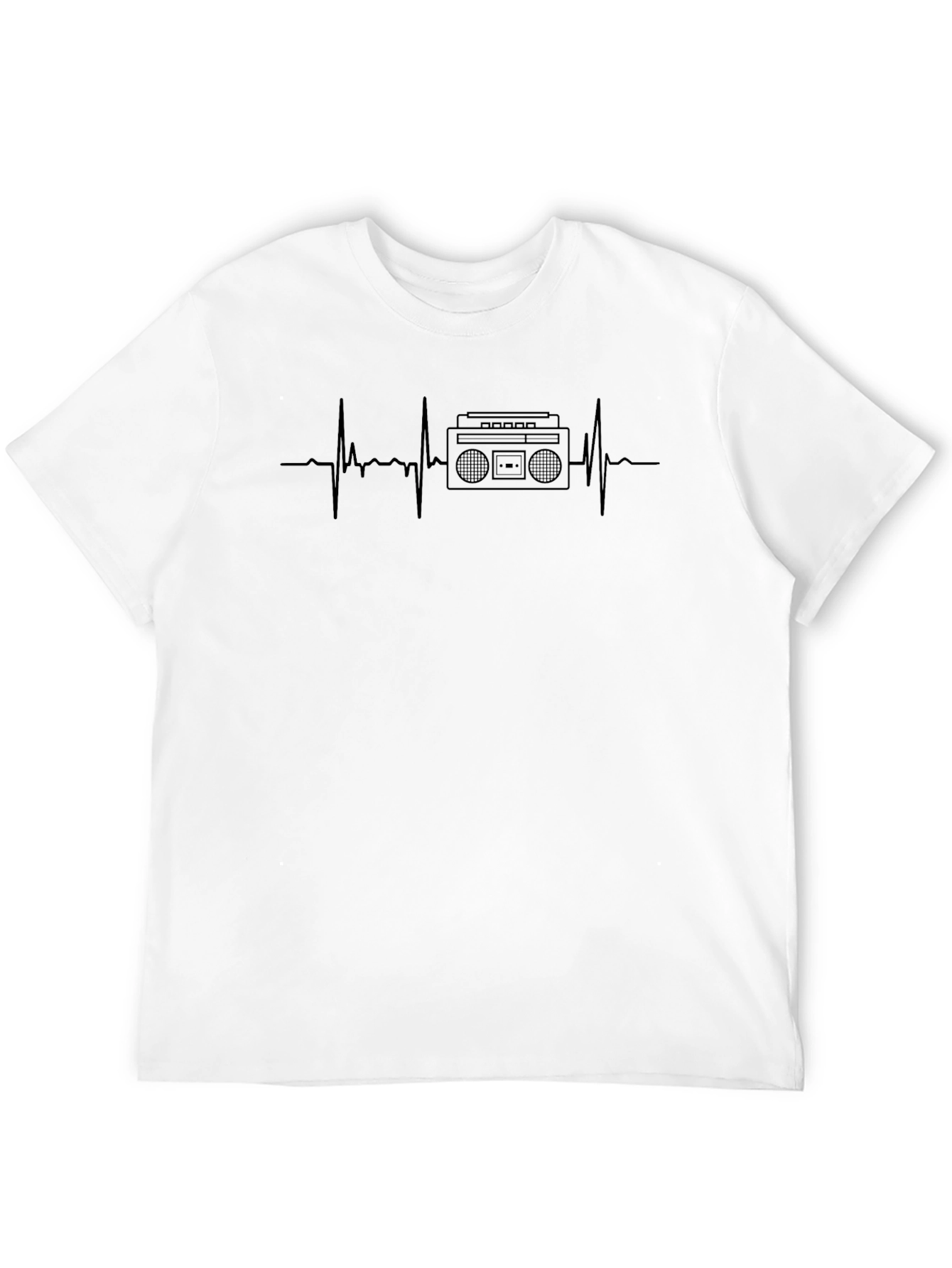 Boombox Heartbeat T-Shirt - Music Lover Tee
