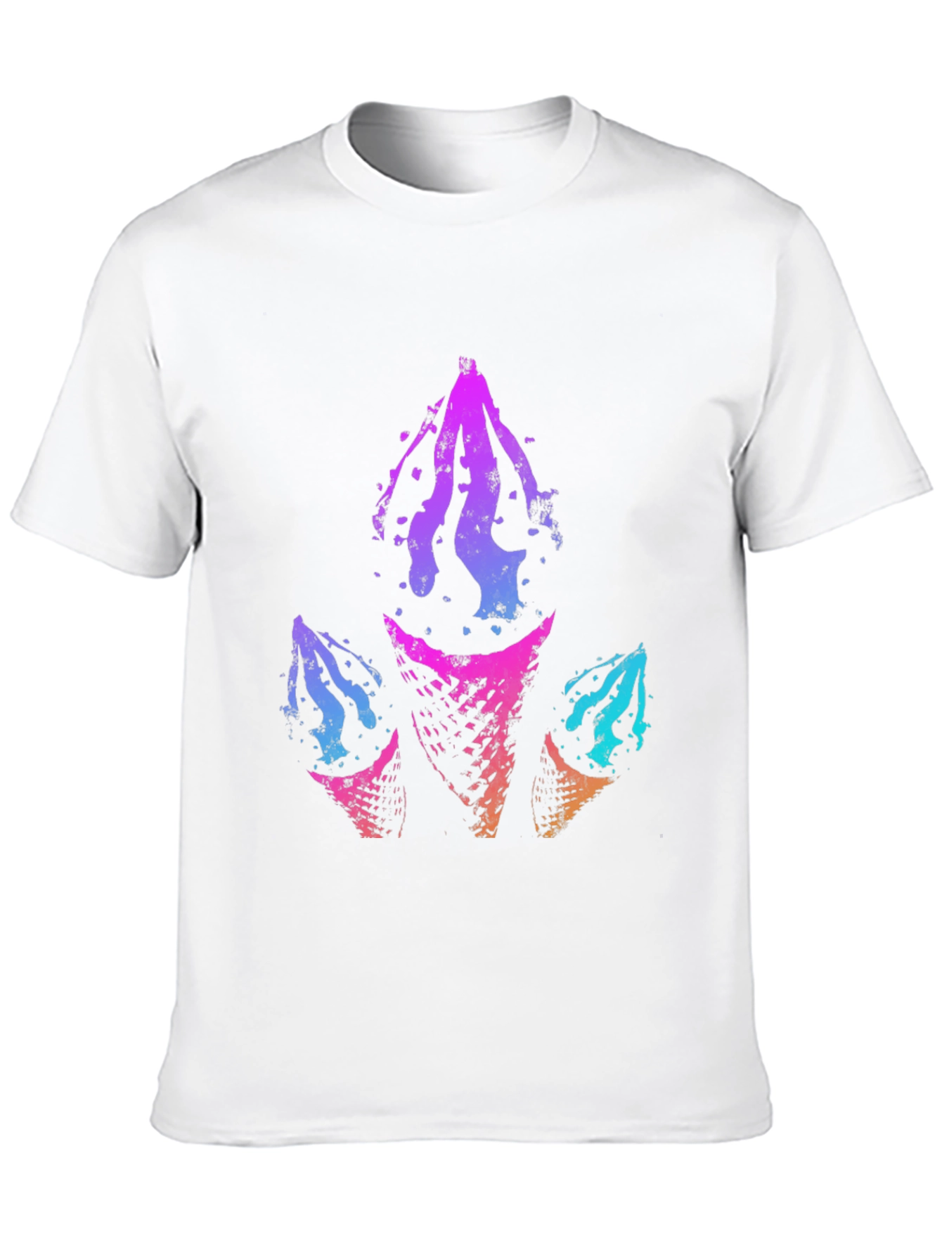 Abstract Ice Cream Cone Graphic Tee - Black