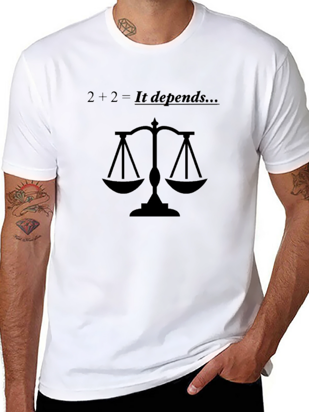 2+2 It Depends Graphic Tee