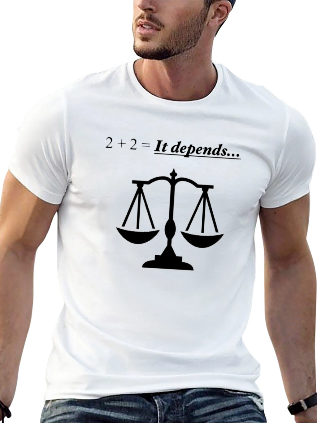 2+2 It Depends Graphic Tee