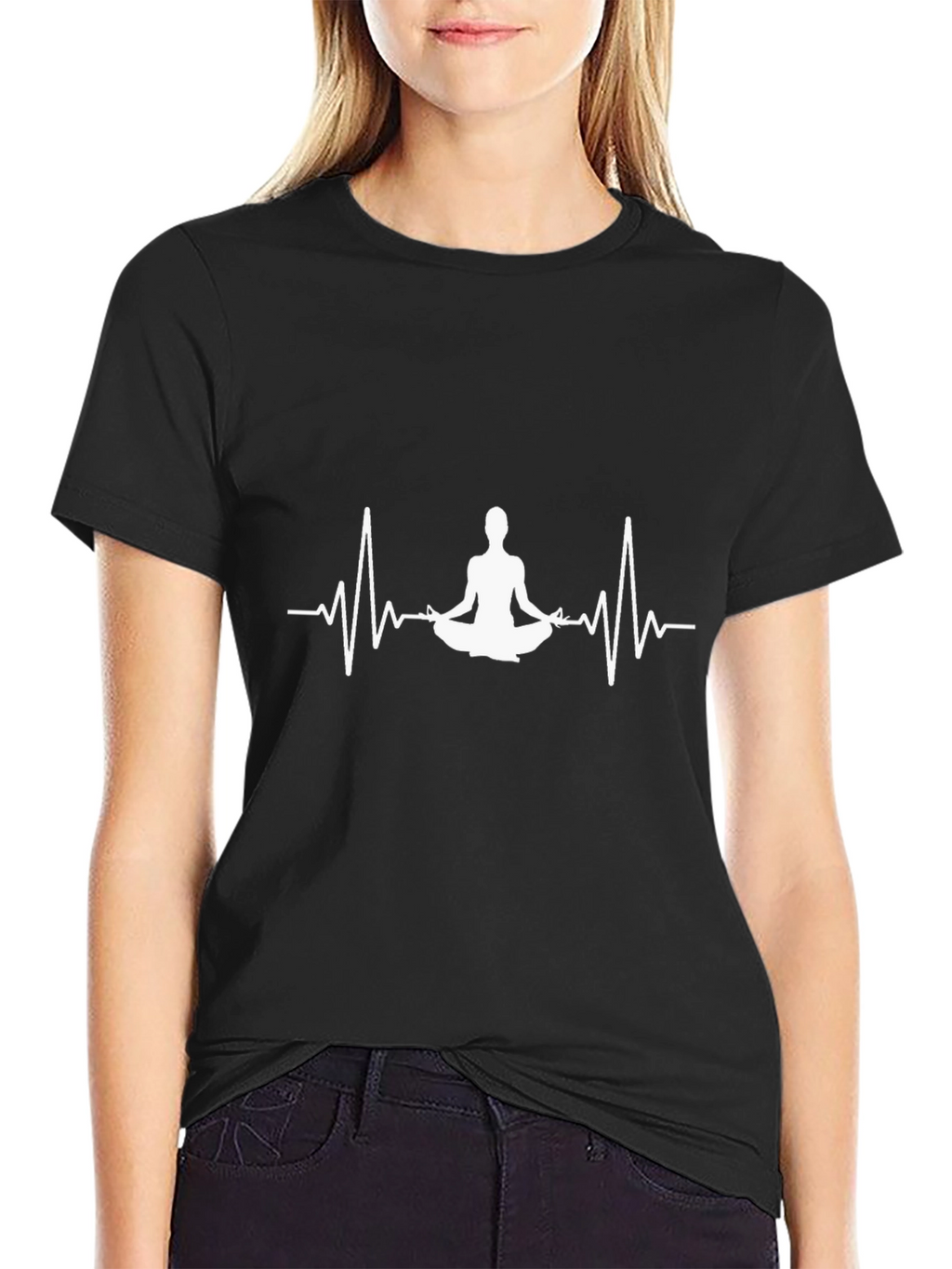Yoga Heartbeat Graphic Tee - Zen Mode Activated
