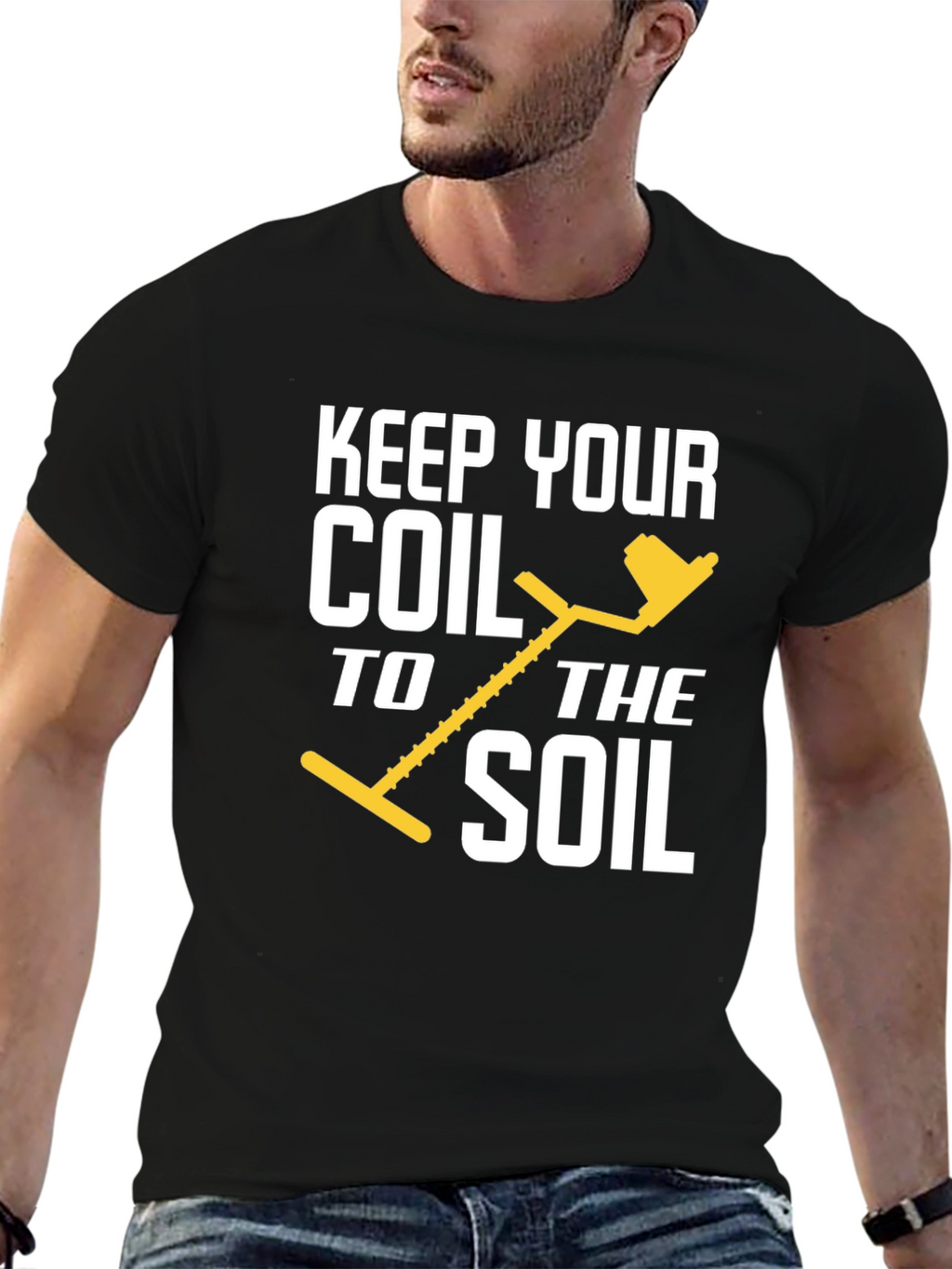 Keep Your Coil to the Soil Black T-Shirt