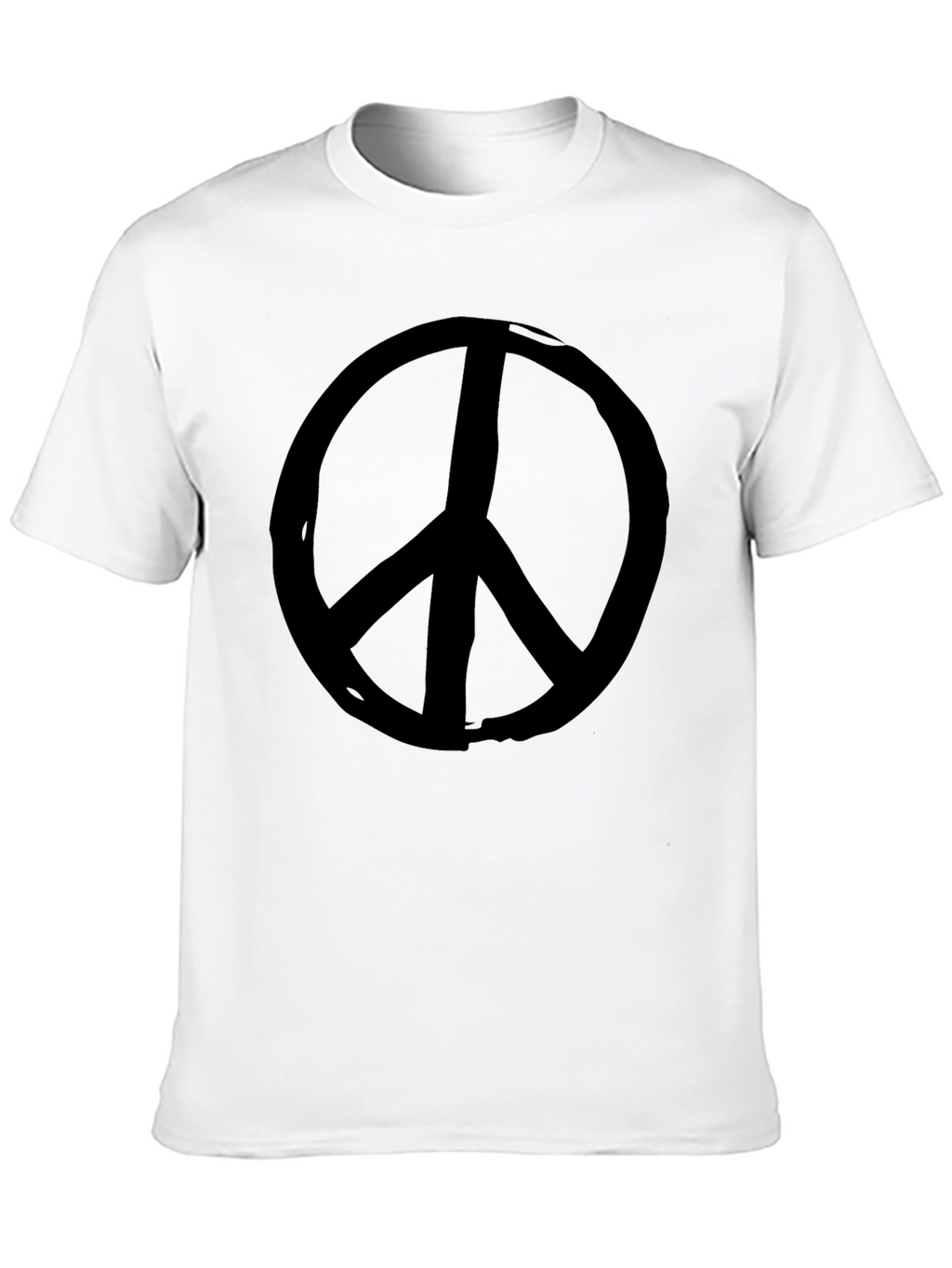 Black Peace Sign Graphic T-Shirt