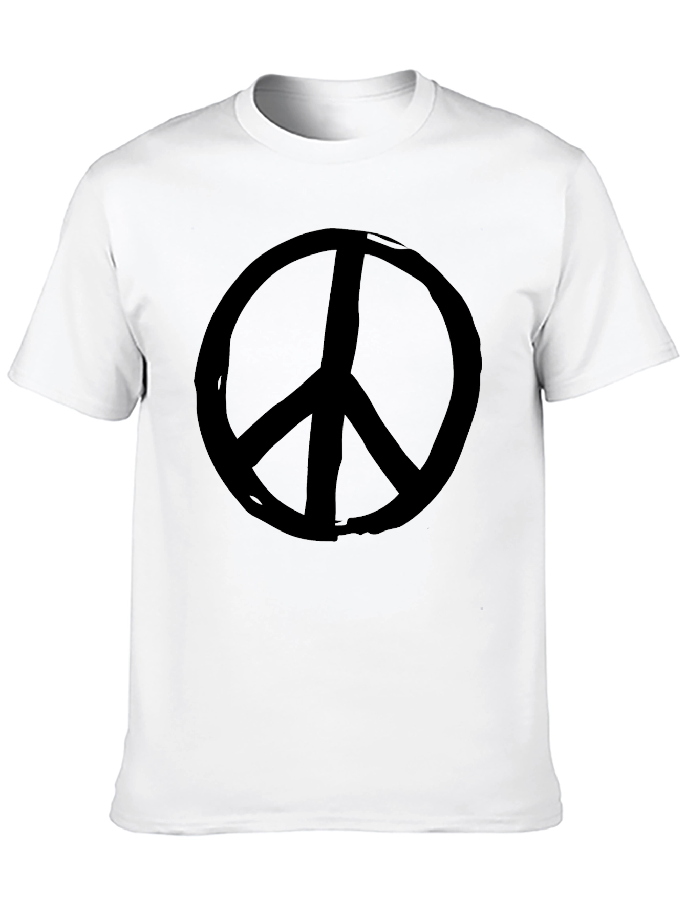Black Peace Sign Graphic T-Shirt