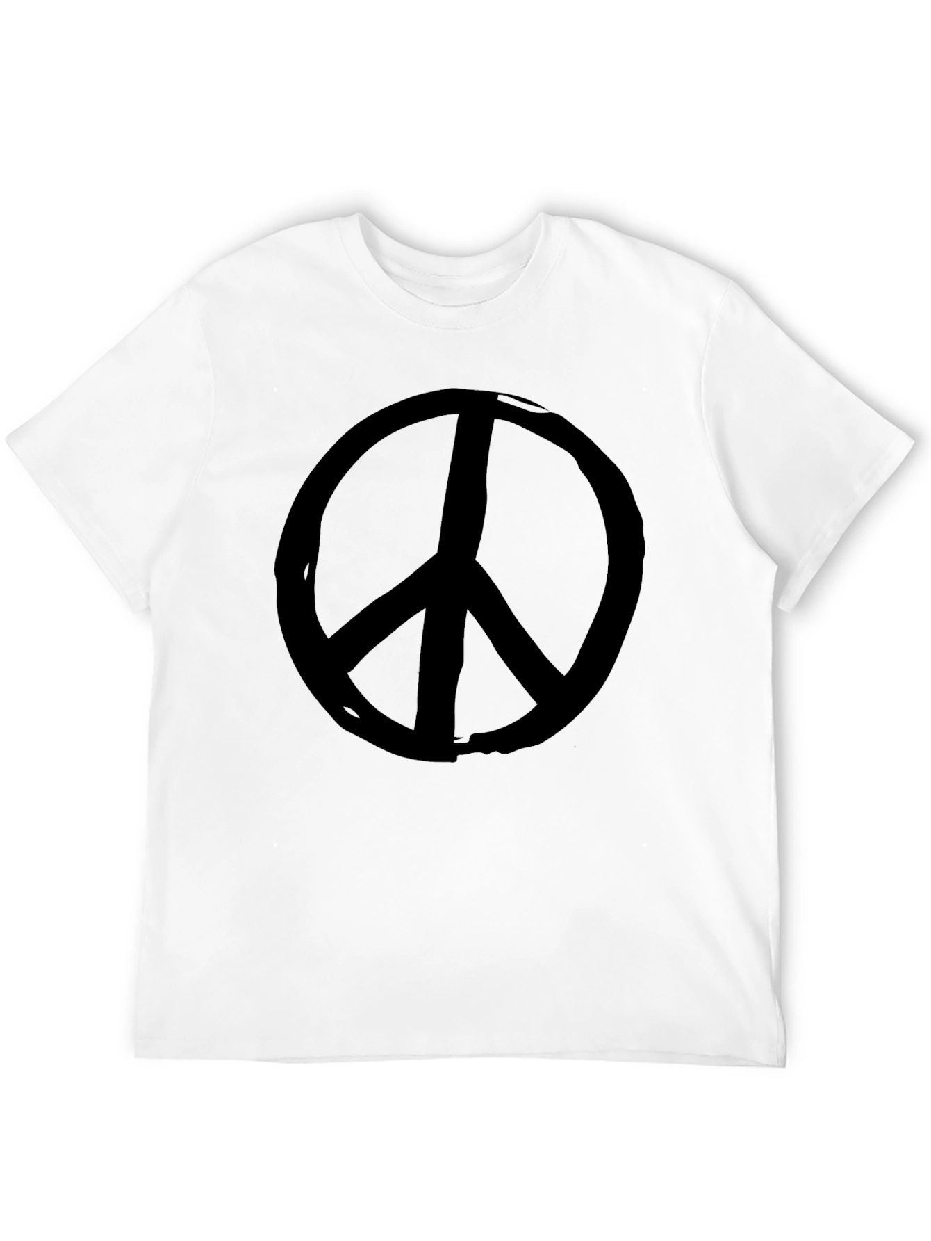 Black Peace Sign Graphic T-Shirt