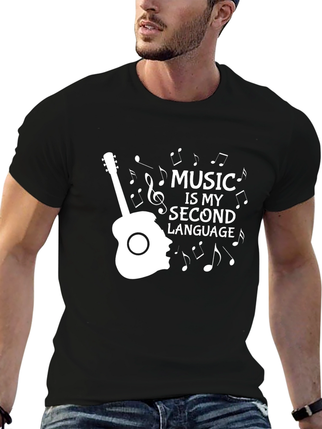 Music is My Second Language Graphic Tee