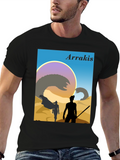 Arrakis Dune Graphic T-Shirt - Sci-Fi Sandworm Tee