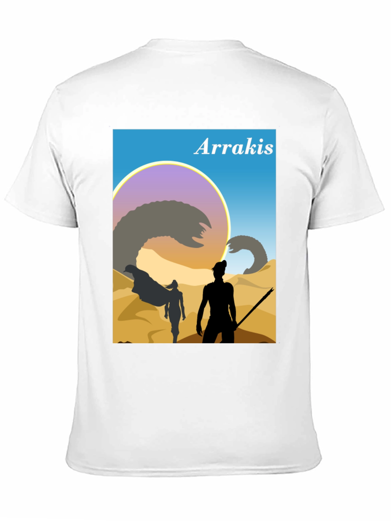 Arrakis Dune Graphic T-Shirt - Sci-Fi Sandworm Tee