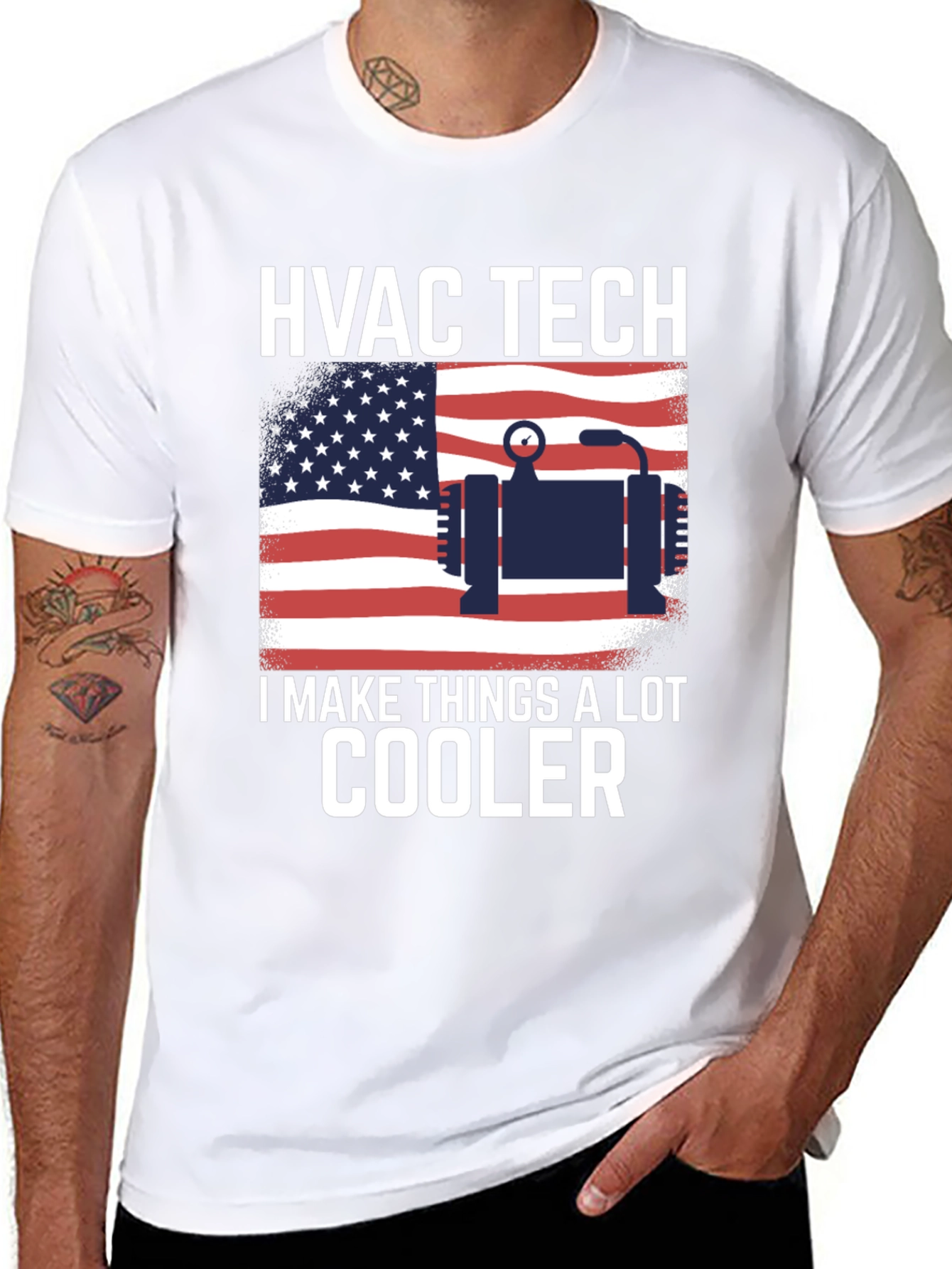 HVAC Tech Patriotic T-Shirt