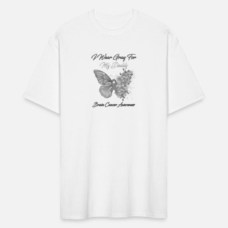 Butterfly I Wear Gray For My Daddy Brain Cancer