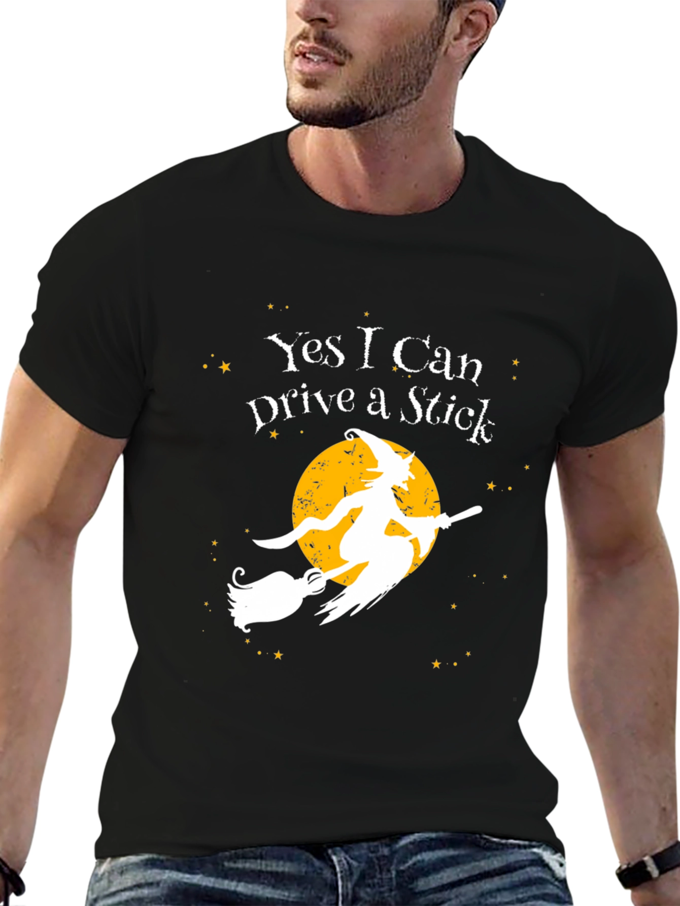 Witch Stick Halloween T-Shirt - Spooky Fun