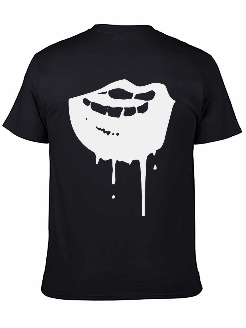 Dripping Lips Graphic Tee - Black Cotton Comfort
