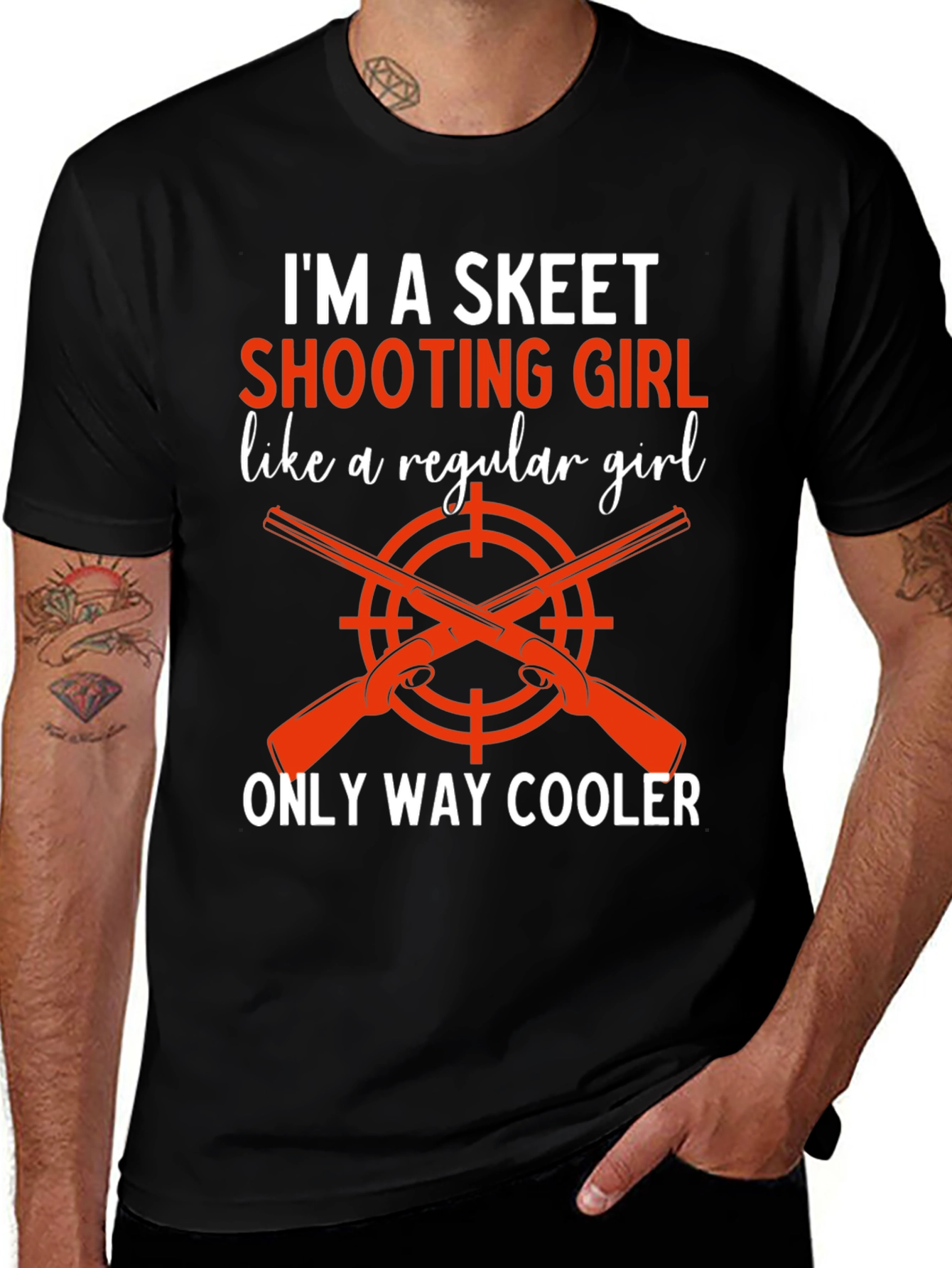 Skeet Shooting Girl Tee - Way Cooler Graphic T-Shirt