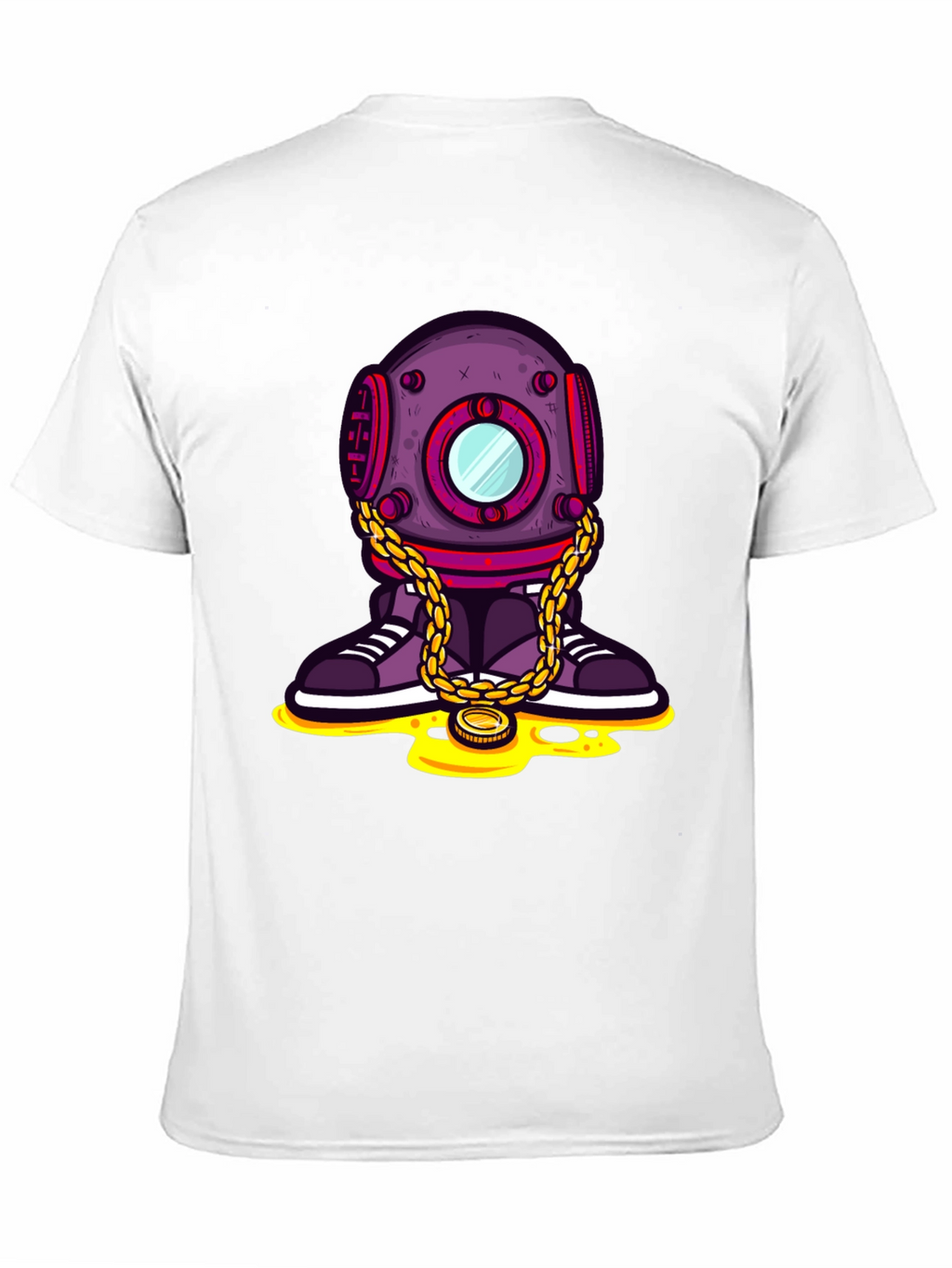 Funky Diver Graphic T-Shirt - Black
