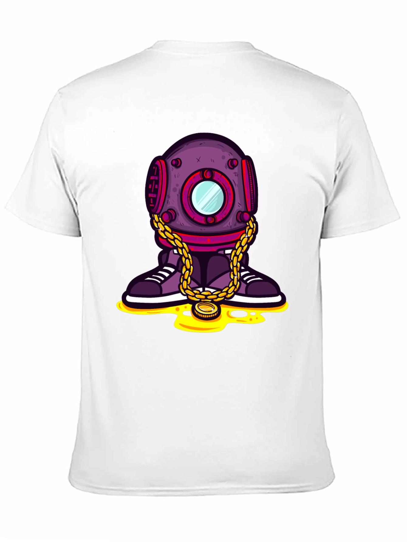 Funky Diver Graphic T-Shirt - Black
