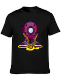 Funky Diver Graphic T-Shirt - Black