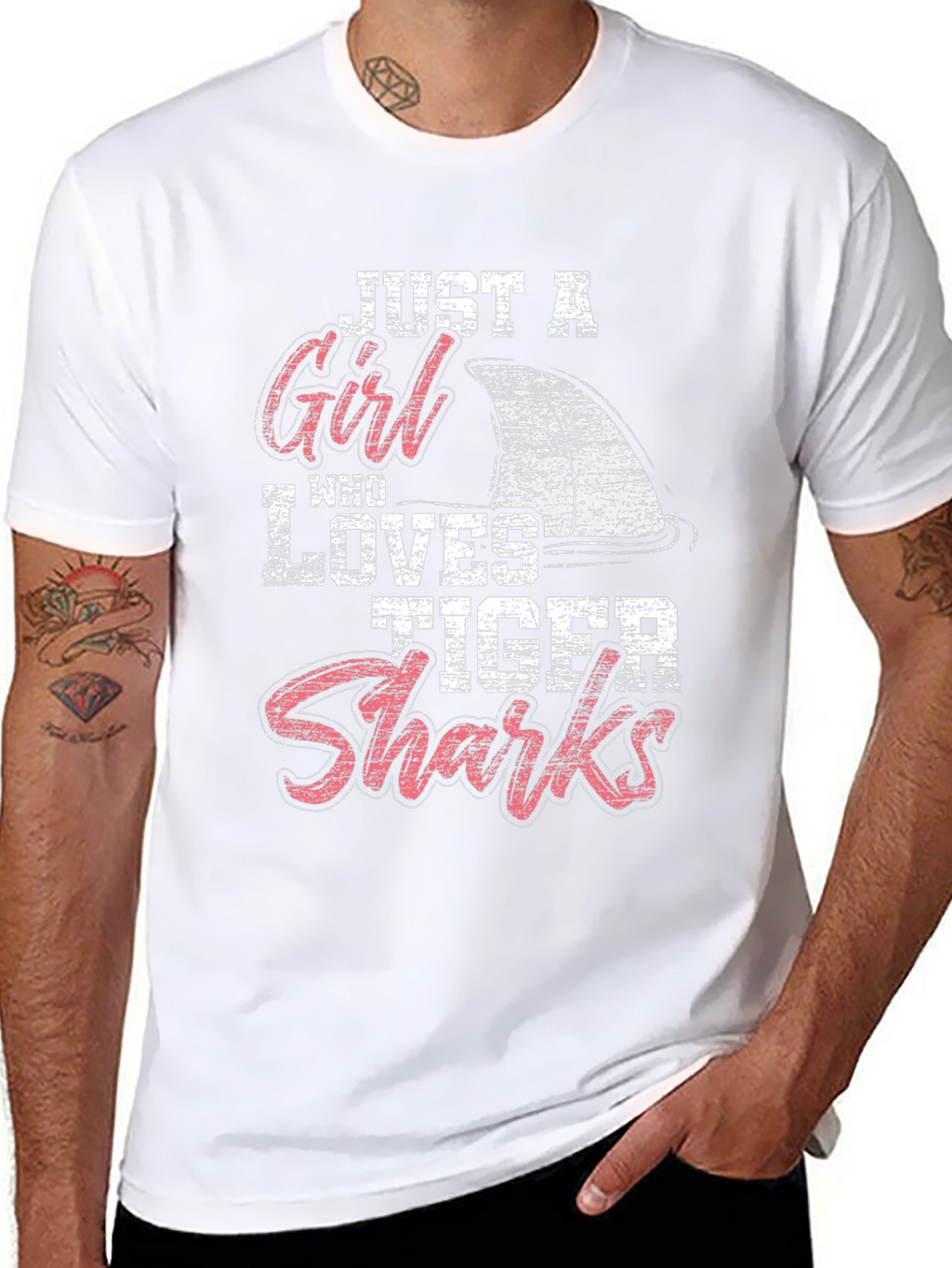 Just a Girl Who Loves Tiger Sharks T-Shirt