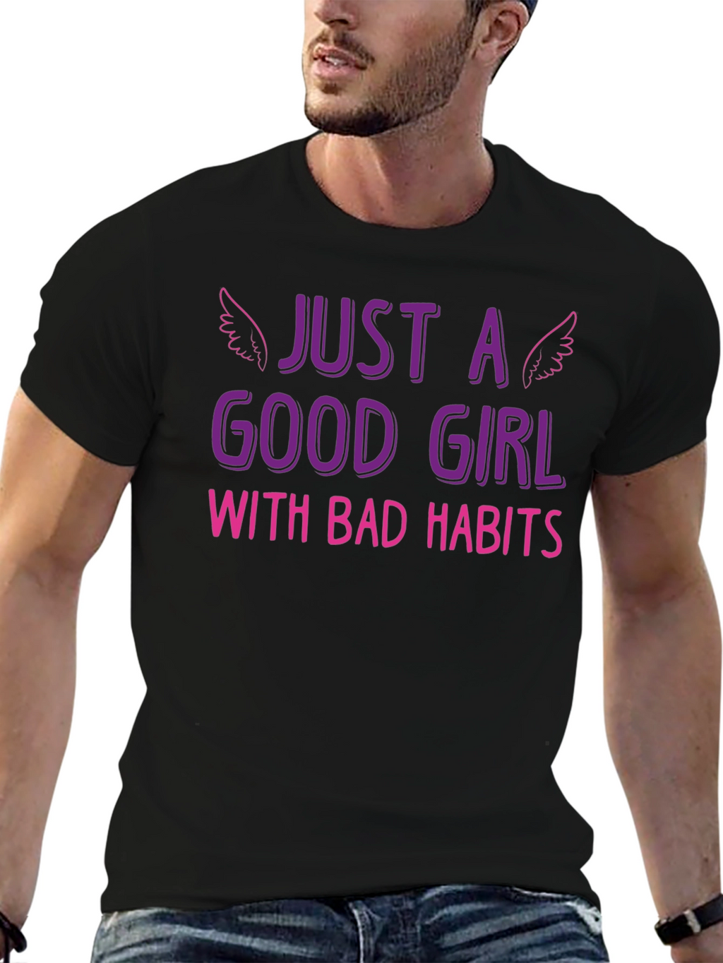 Just a Good Girl with Bad Habits Graphic Tee