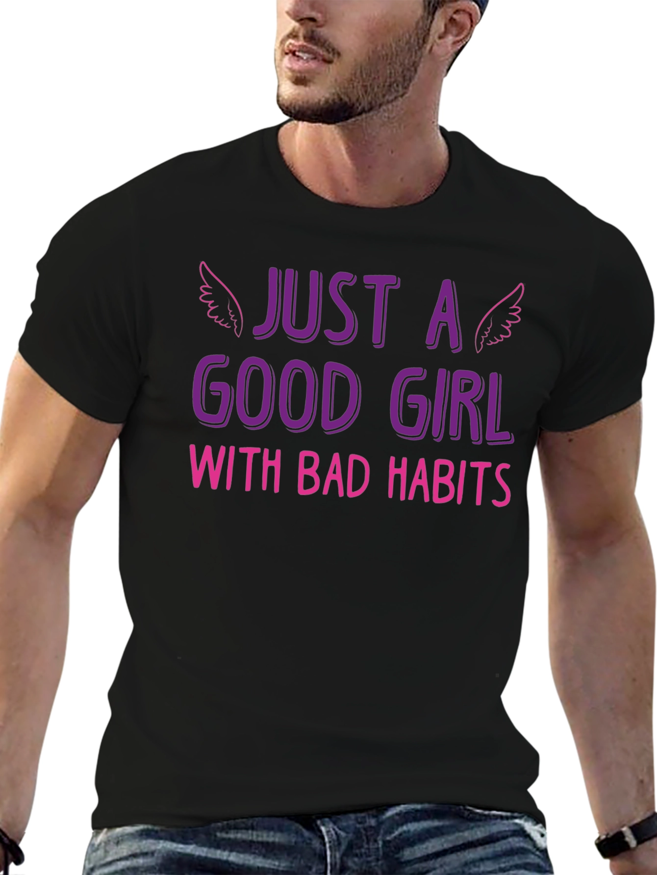 Just a Good Girl with Bad Habits Graphic Tee
