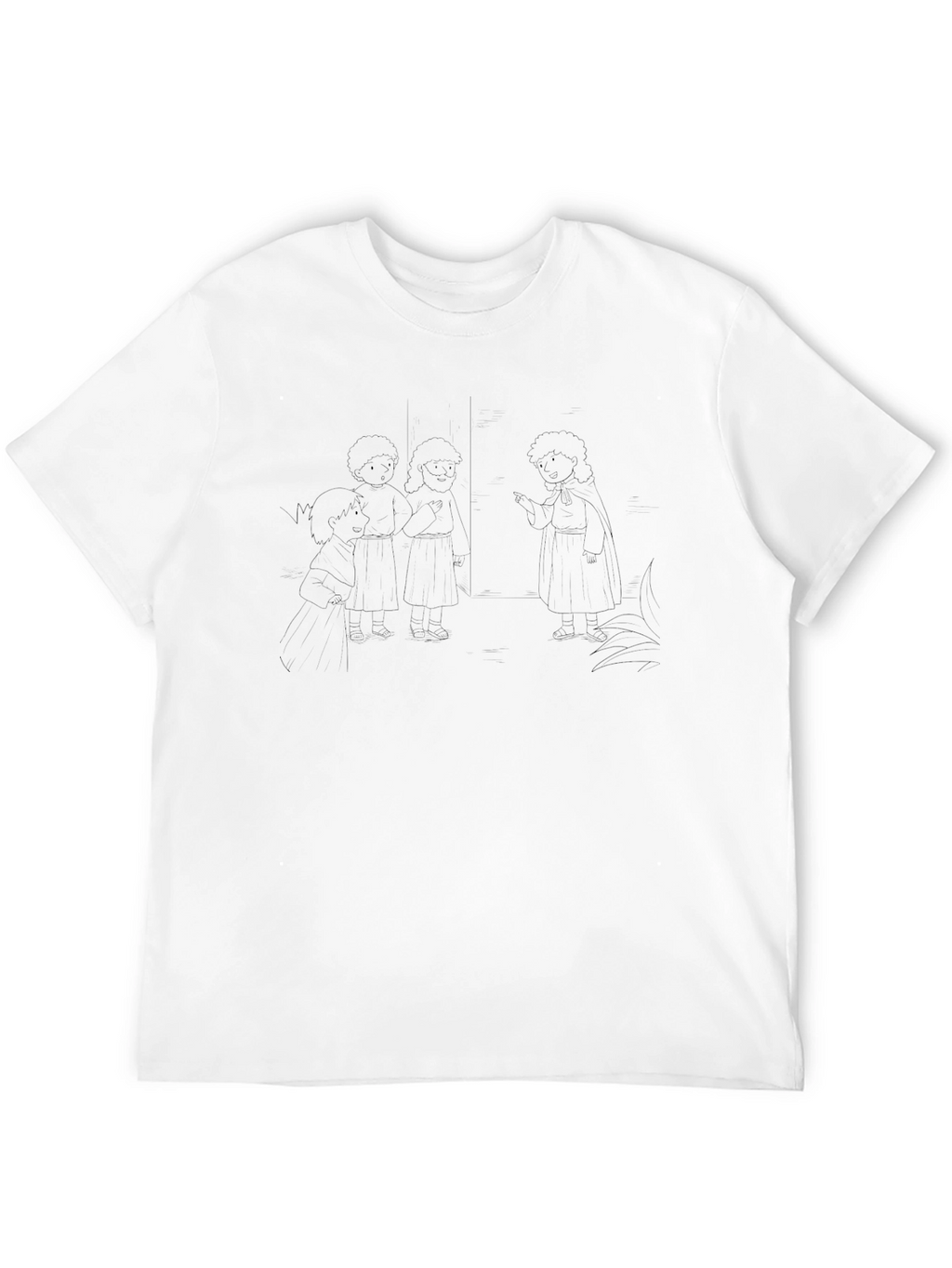 Graphic Print Black Crew Neck Tee