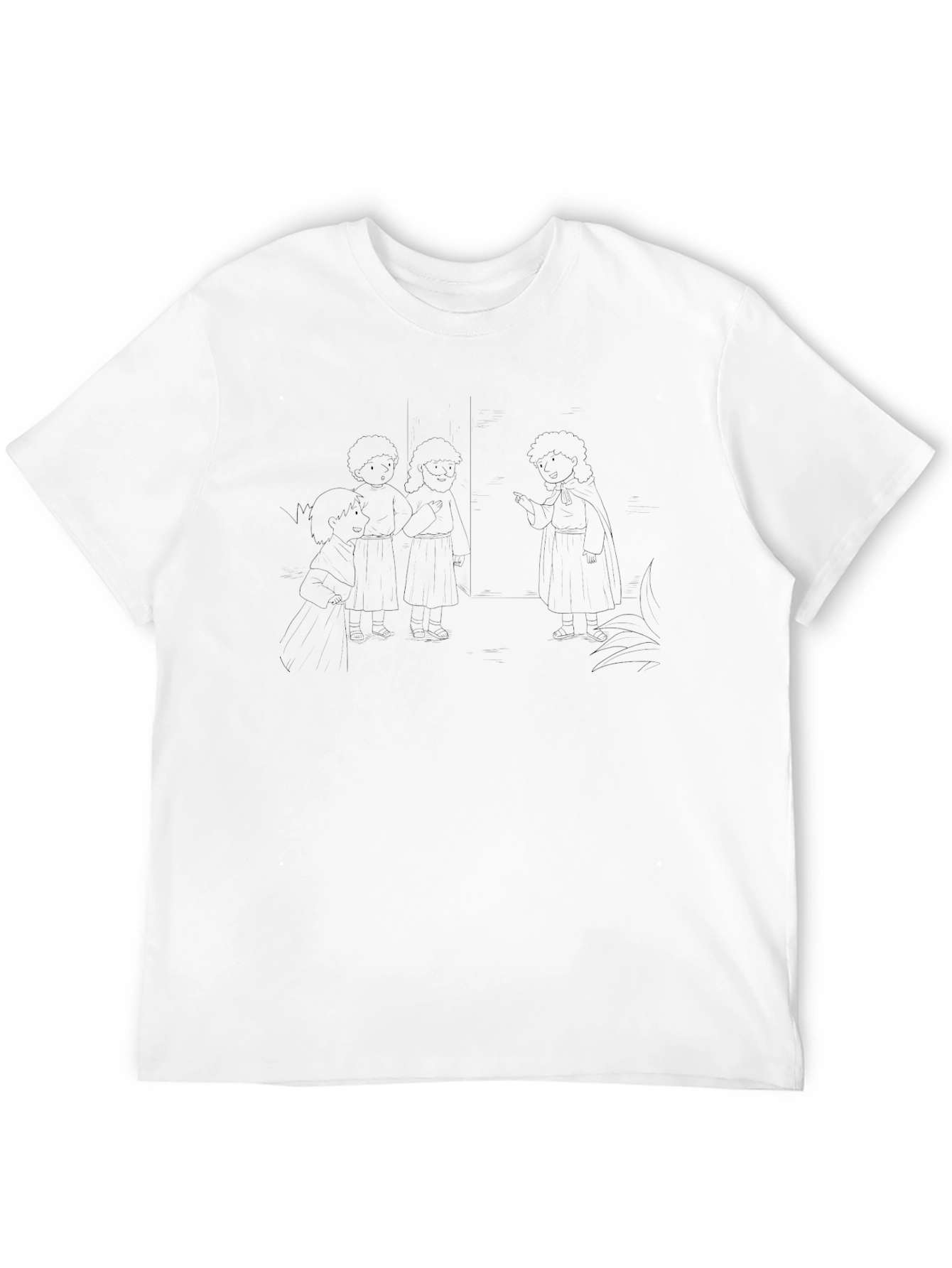 Graphic Print Black Crew Neck Tee