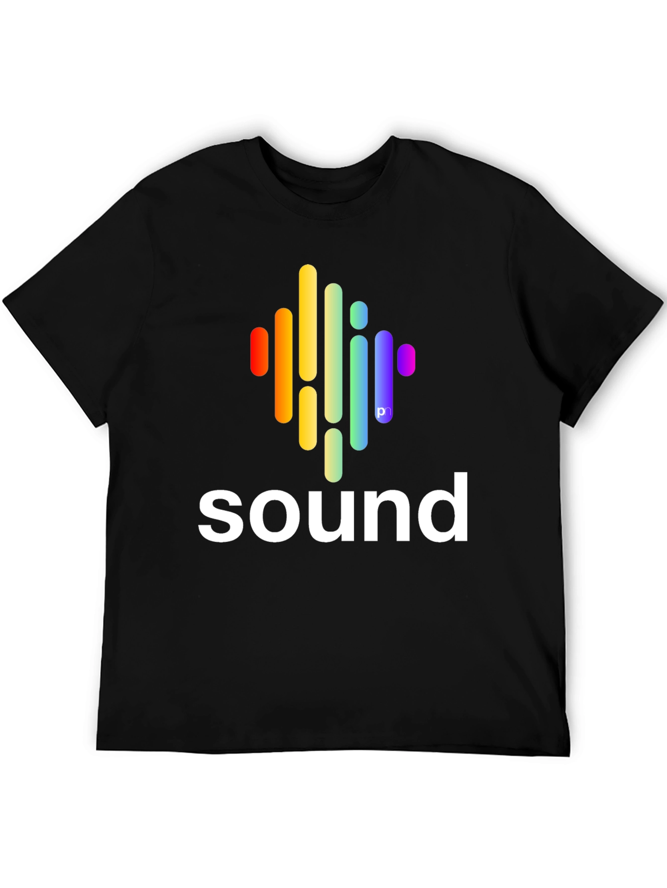 Sound Wave Graphic Tee - Stylish Black Cotton T-Shirt