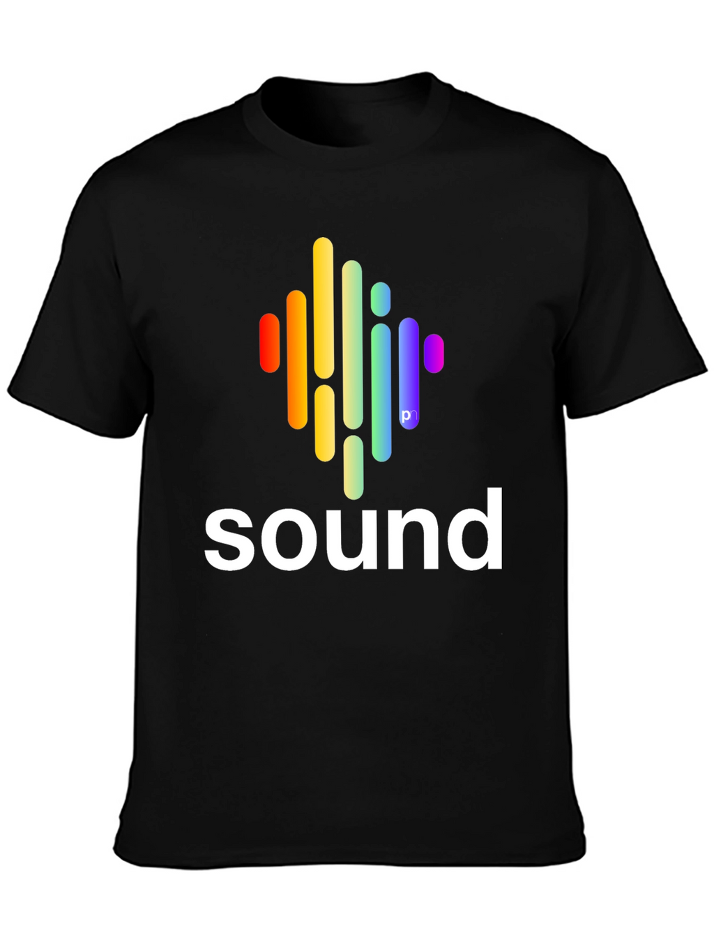 Sound Wave Graphic Tee - Stylish Black Cotton T-Shirt