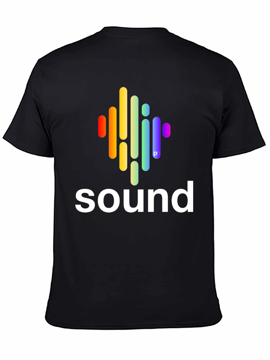 Sound Wave Graphic Tee - Stylish Black Cotton T-Shirt