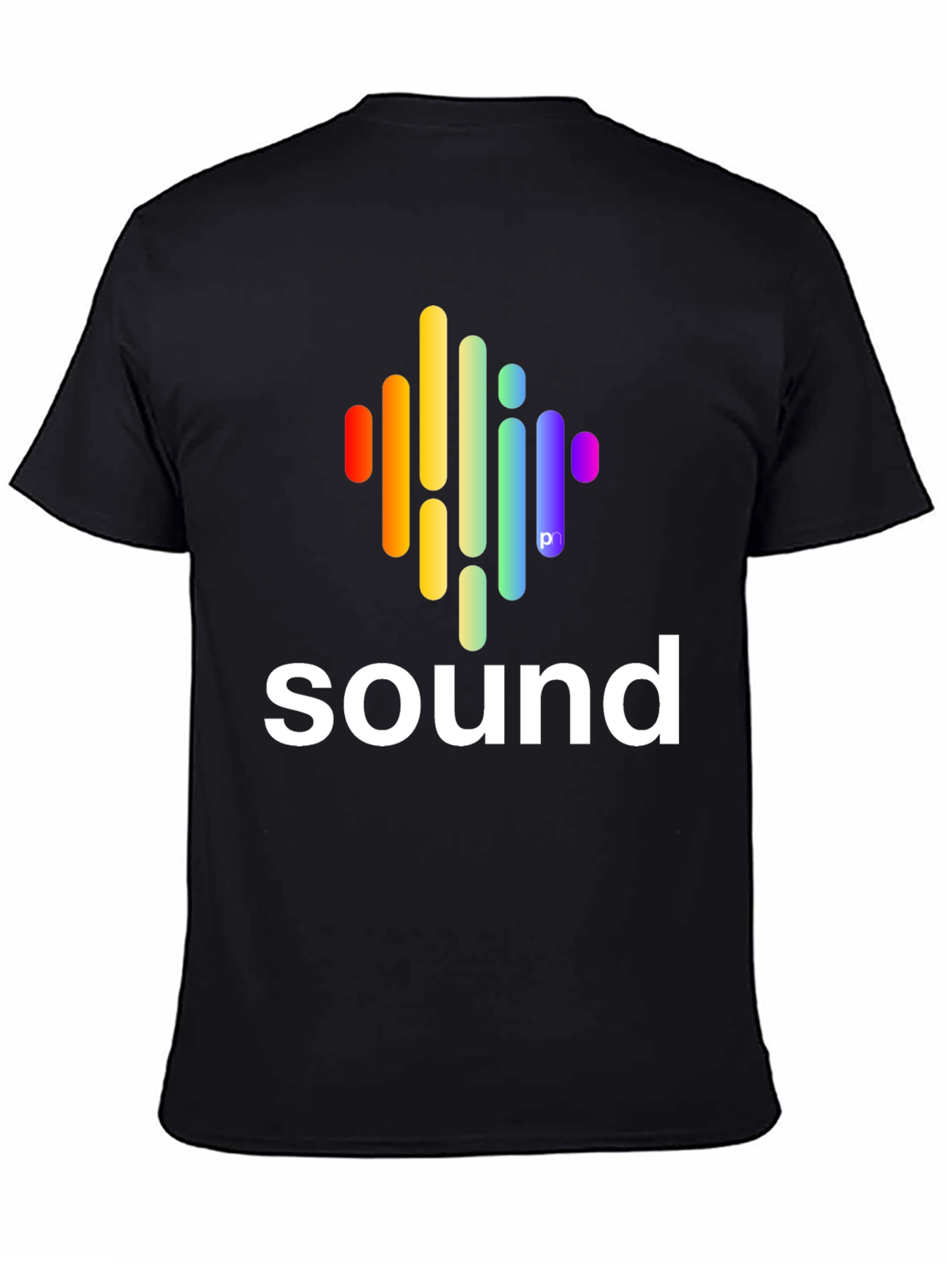 Sound Wave Graphic Tee - Stylish Black Cotton T-Shirt