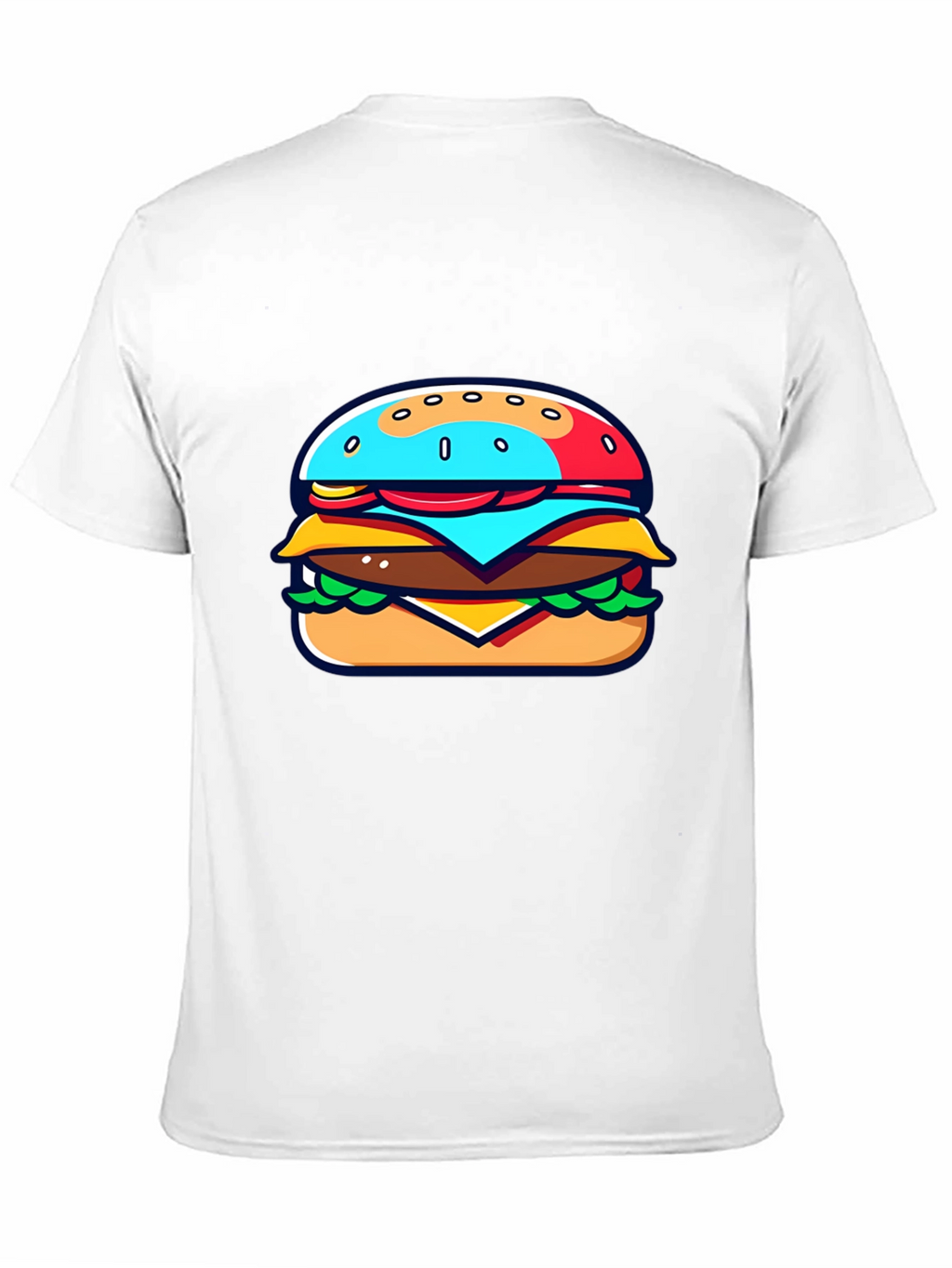 Burger Graphic Black T-Shirt