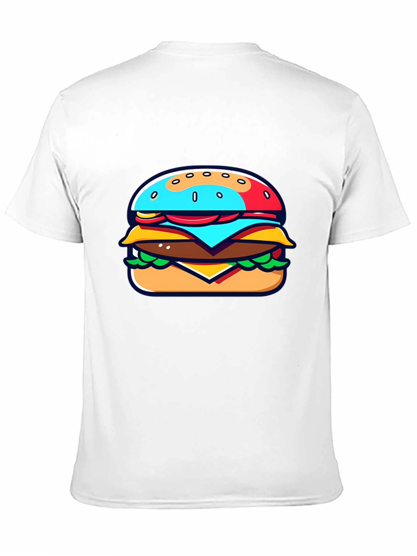 Burger Graphic Black T-Shirt