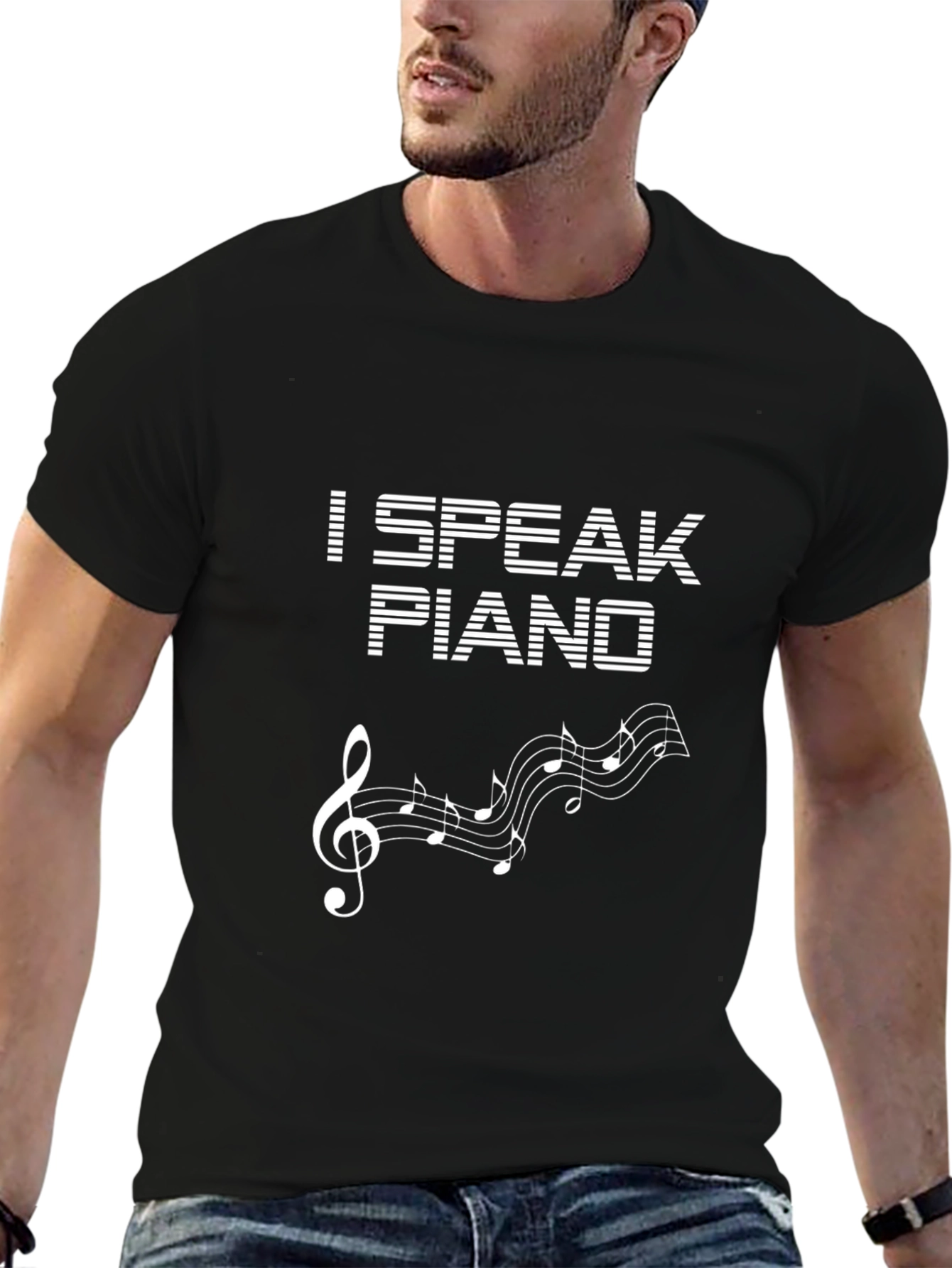 I Speak Piano Graphic Tee - Music Lover T-Shirt