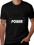 Workout Power T-Shirt - Gym Motivation Tee