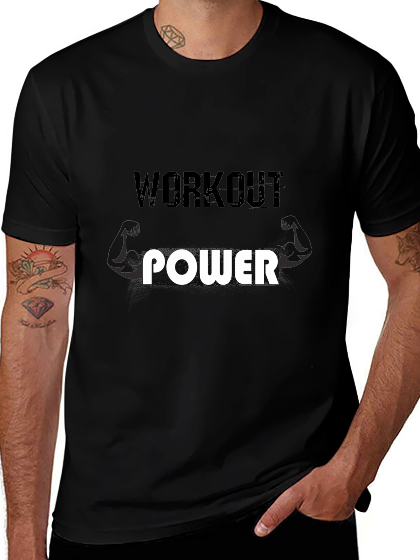 Workout Power T-Shirt - Gym Motivation Tee