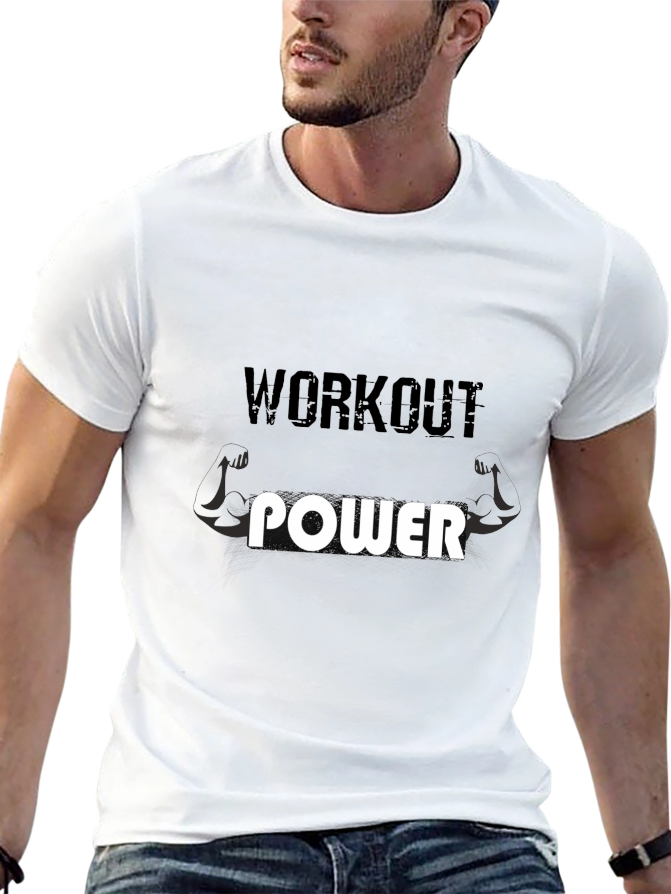 Workout Power T-Shirt - Gym Motivation Tee