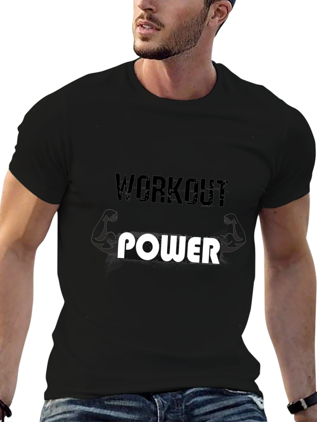 Workout Power T-Shirt - Gym Motivation Tee