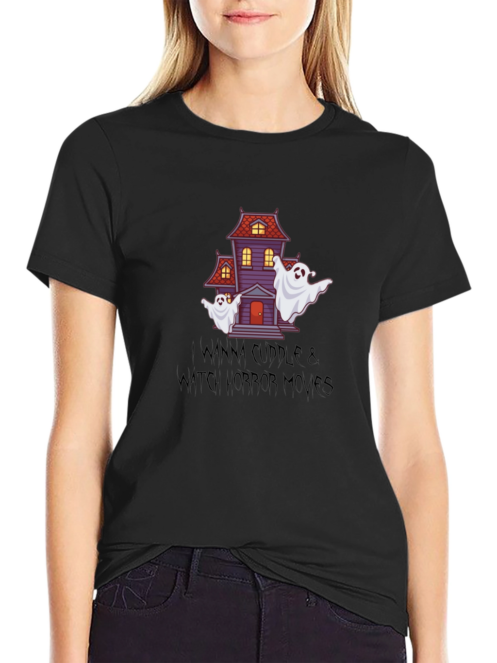 Horror Movie Night T-Shirt: Cuddle & Watch!