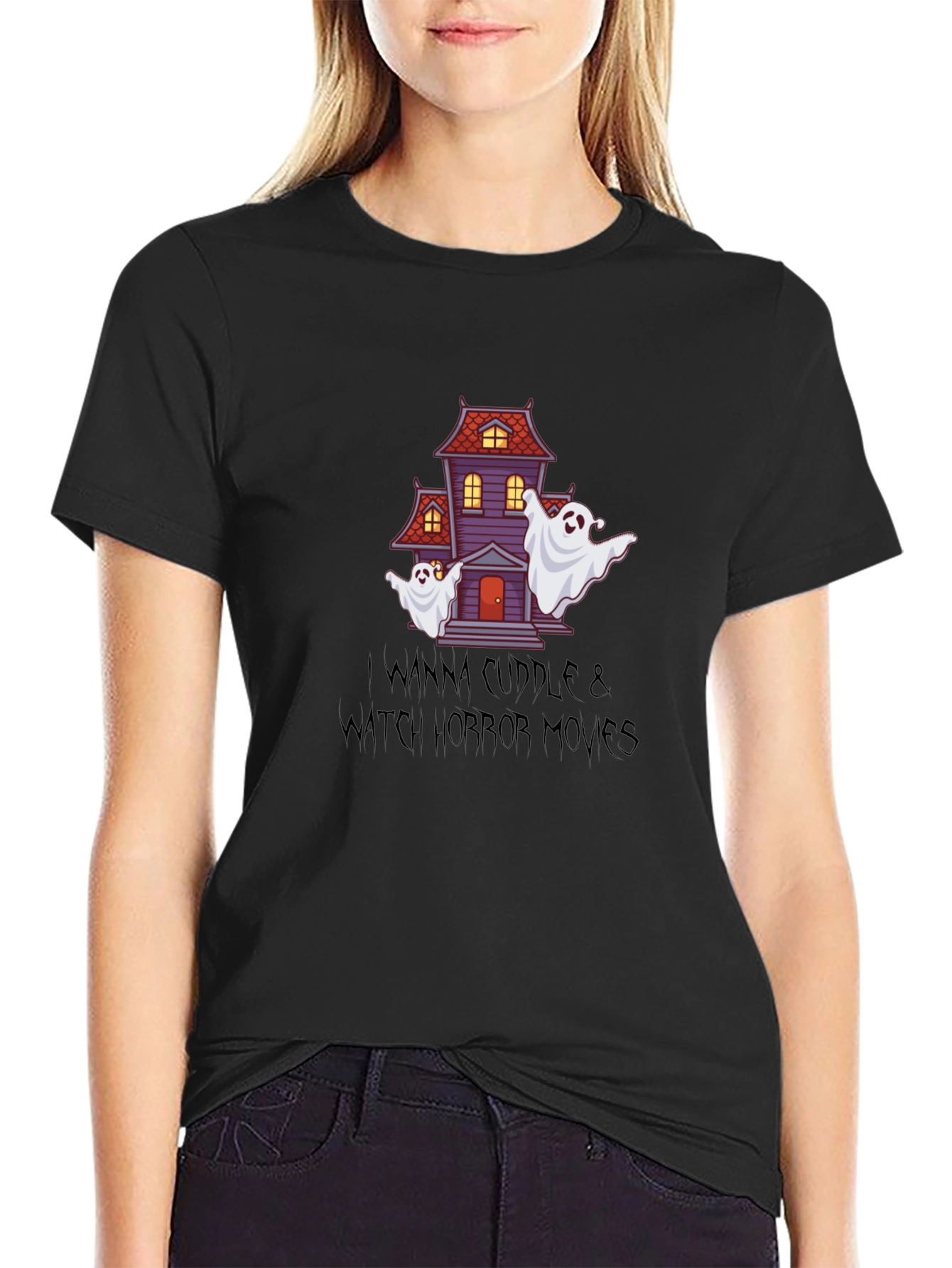 Horror Movie Night T-Shirt: Cuddle & Watch!