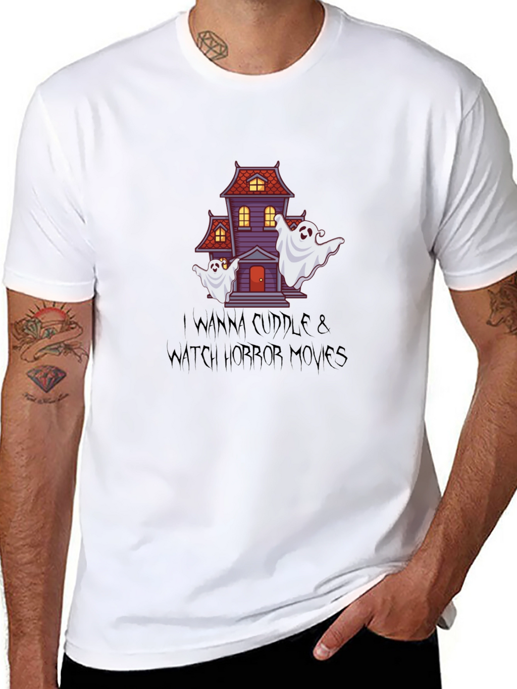 Horror Movie Night T-Shirt: Cuddle & Watch!