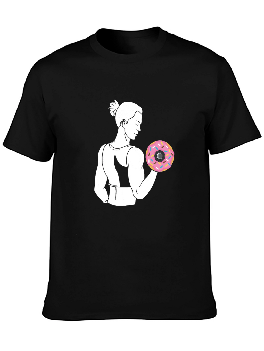Donut Weightlifting Black T-Shirt