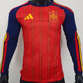 2026/27 Spain Home Red Player Version Long Sleeve Soccer Jersey Front
