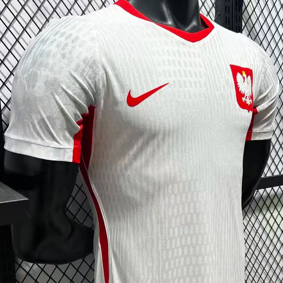 2026/27 Poland Home White Player Version Soccer Jersey Detail 4