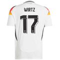 WIRTZ #17 Germany Home White Fans Soccer Jersey 2024/25 ★★ Front