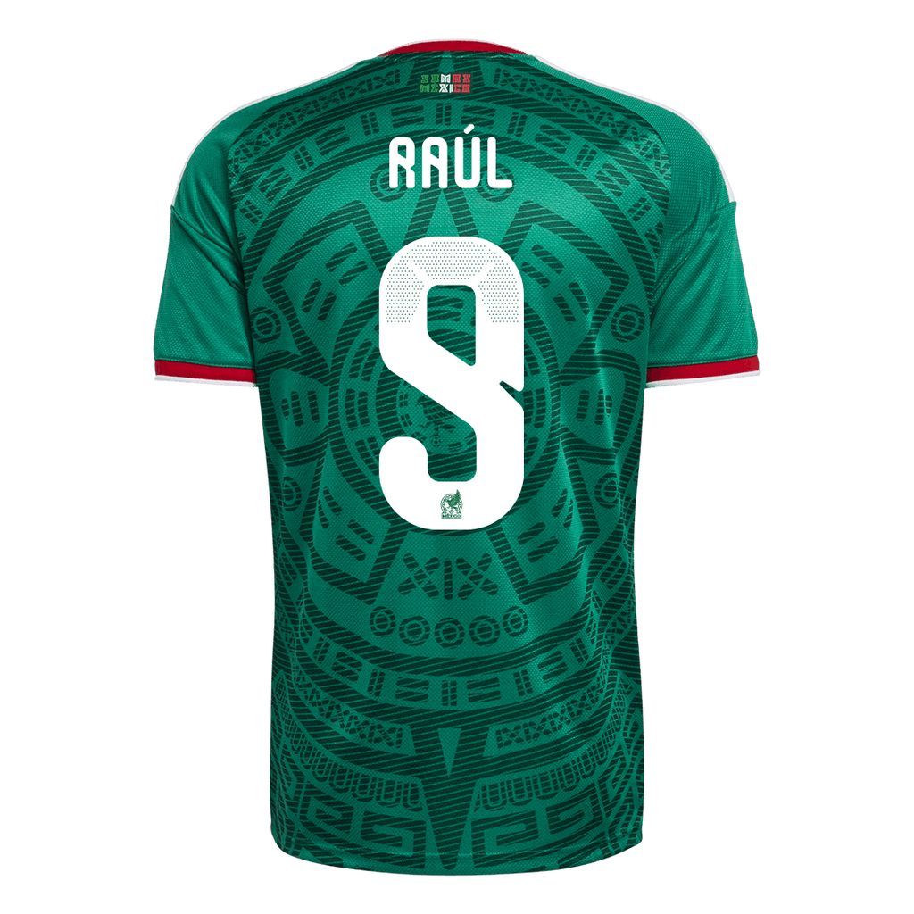 Raúl#9 Mexico Home Soccer Jersey World Cup 2026 Green Image 3