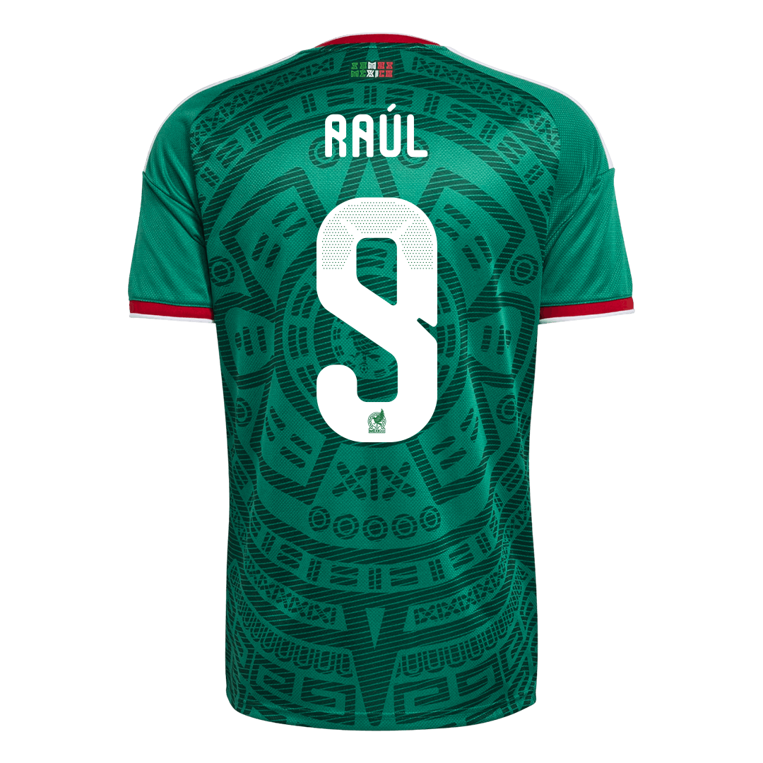 Raúl#9 Mexico Home Soccer Jersey World Cup 2026 Green Image 3