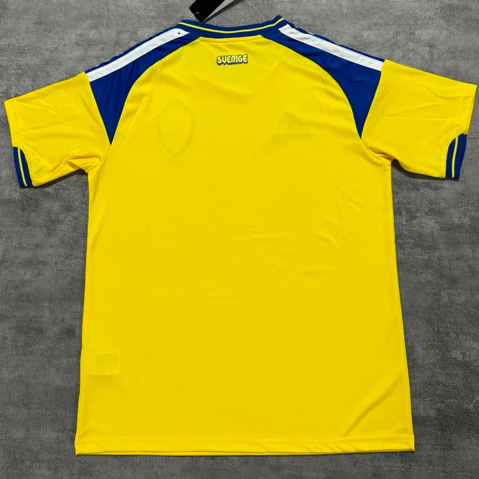 2026/27 Sweden Home Yellow Fans Soccer Jersey Detail 3